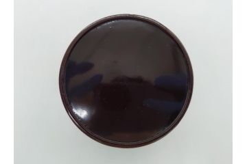 明治期　蒔絵　花唐草　梨地　木製　丁寧な職人技が光る棗(共箱付き、3段、茶道具、漆工芸)(R-062238)