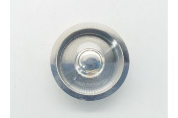 薩摩　谷山正錫　山崎畩五郎　錫製　カコシマ　彫金細工　茶心壷(共箱付き、茶筒、煎茶道具)(R-062239)