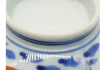江戸期　萬暦年製　古伊万里　色絵　染付　稀少図柄　馬　3.8寸　約11.5cm　生き生きとした馬の絵付けが魅力の蓋付き茶碗3客セット(和食器、三寸八分)(R-062241)