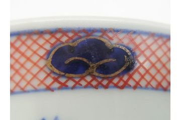 江戸期　萬暦年製　古伊万里　色絵　染付　稀少図柄　馬　3.8寸　約11.5cm　生き生きとした馬の絵付けが魅力の蓋付き茶碗3客セット(和食器、三寸八分)(R-062241)