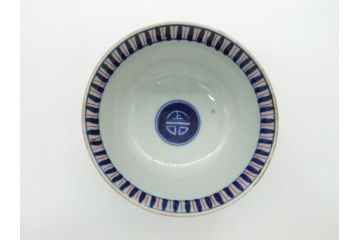 江戸期　大明萬暦年製　古伊万里　色絵　染付　稀少図柄　馬　3.8寸　約11.5cm　生き生きとした馬の絵付けが魅力の蓋付き茶碗3客セット(和食器、三寸八分)(R-062243)