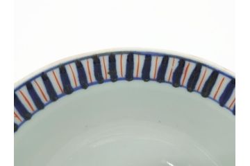 江戸期　大明萬暦年製　古伊万里　色絵　染付　稀少図柄　馬　3.8寸　約11.5cm　生き生きとした馬の絵付けが魅力の蓋付き茶碗3客セット(和食器、三寸八分)(R-062243)