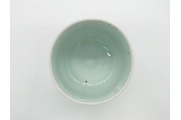 江戸期　古伊万里　染付　蝙蝠文　2.6寸　約8　縁起の良いコウモリが絵付けされた湯呑み5客セット(和食器、二寸六分)(R-062244)