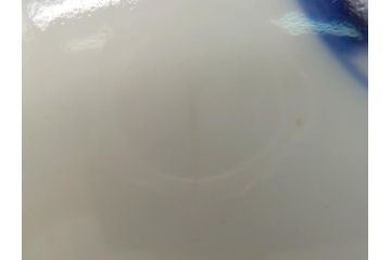 江戸期　古伊万里　大明成化年製　染付　山水文　丸文　3.6寸　約11cm　温かみのあるフォルムが魅力の蓋付き茶碗3客セット(三寸六分、和食器、和皿)(R-062245)