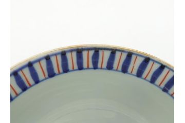江戸期　萬暦年製　古伊万里　色絵　染付　稀少図柄　馬　3.8寸　約11.5cm　生き生きとした馬の絵付けが魅力の蓋付き茶碗3客セット(和食器、三寸八分)(R-062247)