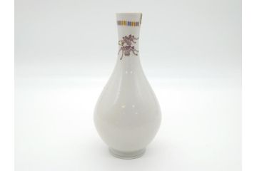 石川県指定無形文化財　武腰潤　九谷焼　色絵　金彩　富士山図　草花文　徳利2点セット(一輪挿し、花器、作家物、共箱無し)(R-062249)