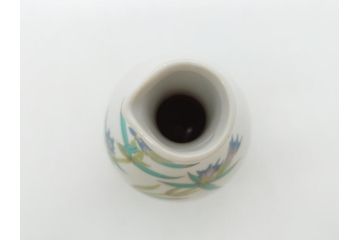 石川県指定無形文化財　武腰潤　九谷焼　色絵　金彩　富士山図　花文　徳利2点セット(一輪挿し、花器、作家物、共箱無し)(R-062250)