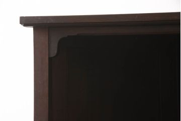 和製アンティーク　昭和初期　大正ロマン　レトロな佇まいが魅力的な古い洋館のコーナーキャビネット(飾り棚、収納棚、戸棚)(R-062255)