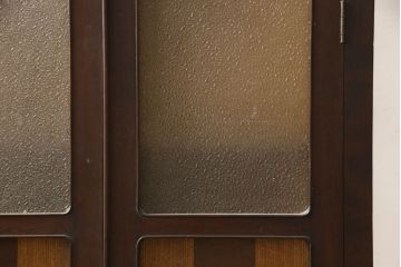 和製アンティーク　昭和初期　大正ロマン　レトロな佇まいが魅力的な古い洋館のコーナーキャビネット(飾り棚、収納棚、戸棚)(R-062255)