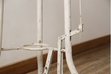 和製アンティーク　昭和レトロ　ノスタルジックな空間演出におすすめの消毒ケース(鉄脚、ケビント、収納ケース、収納ボックス、デンタルケース)(R-062257)