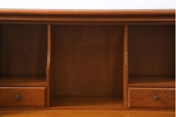 中古　横浜クラシック家具　ダニエル(Daniel)　スパニッシュシリーズ　S-301　艶のある木肌と品のある佇まいが美しいライティングビューロー(簿記机、ワークデスク、収納棚、戸棚、キャビネット、引き出し、在宅ワーク用、在宅用)(R-062262)