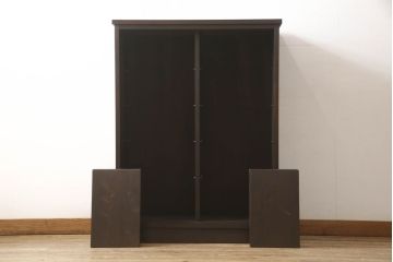 ラフジュ工房オリジナル　古建具リメイク　特徴的な組子が目を引く収納棚(戸棚、飾り棚、キャビネット)(R-062265)