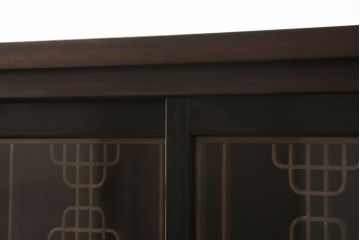 ラフジュ工房オリジナル　古建具リメイク　特徴的な組子が目を引く収納棚(戸棚、飾り棚、キャビネット)(R-062265)