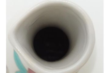 石川県指定無形文化財　武腰潤　九谷焼　色絵　金彩　富士山図　椿文　徳利2点セット(一輪挿し、花器、作家物、共箱無し)(R-062266)