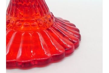 フィンランド　マリメッコ×イッタラ　Marimekko　iittala　SUOMI-FINLAND　ラージ　可愛らしいフォルムとパッと目を引くカラーが魅力のマリボウル(廃盤レッド?、Maribowl、Mariskooli、脚付きボウル、箱無し、北欧)(R-062268)