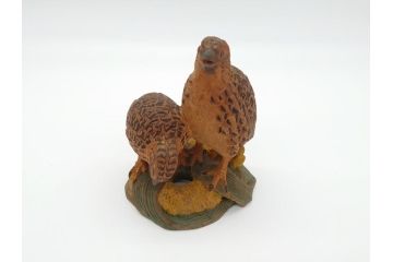大正〜昭和初期　木彫り　雷鳥　温もり溢れる素朴なデザインの鳥の置物(在銘あり、置き物、ディスプレイ)(R-062269)