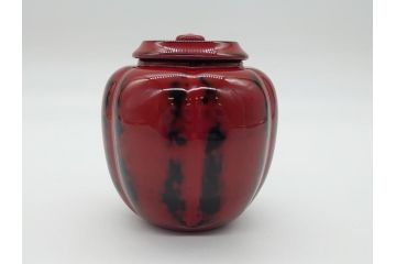 蒔絵師　中村湖彩(本名　淳司)　漆器　阿古陀　使い込むほどに深みが出る棗(共箱付き、茶道具、根来塗、柵形茶器、木製)(R-062273)