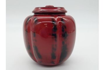 蒔絵師　中村湖彩(本名　淳司)　漆器　阿古陀　使い込むほどに深みが出る棗(共箱付き、茶道具、根来塗、柵形茶器、木製)(R-062273)