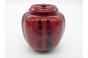 蒔絵師　中村湖彩(本名　淳司)　漆器　阿古陀　使い込むほどに深みが出る棗(共箱付き、茶道具、根来塗、柵形茶器、木製)(R-062273)
