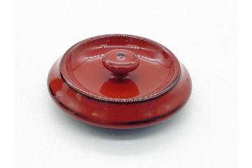 蒔絵師　中村湖彩(本名　淳司)　漆器　阿古陀　使い込むほどに深みが出る棗(共箱付き、茶道具、根来塗、柵形茶器、木製)(R-062273)