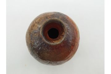 横山直樹　備前焼　自然練込　徳利(共箱付き、とっくり、酒器、花瓶、花器、作家物)(R-062276)