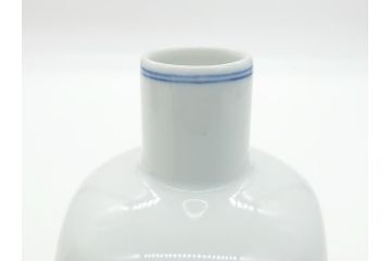 今泉今右衛門　今泉陶園　綿花画花瓶(共箱付き、花器、赤絵、色絵付)(R-062278)