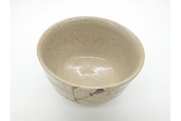 人間国宝　濱田庄司(浜田庄司)　益子焼　4.6寸　約14cm　鐵絵茶碗(共箱付き、鉄絵、抹茶碗、四寸六分、和食器、作家物)(R-062279)