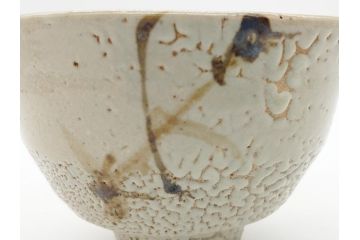 人間国宝　濱田庄司(浜田庄司)　益子焼　4.6寸　約14cm　鐵絵茶碗(共箱付き、鉄絵、抹茶碗、四寸六分、和食器、作家物)(R-062279)