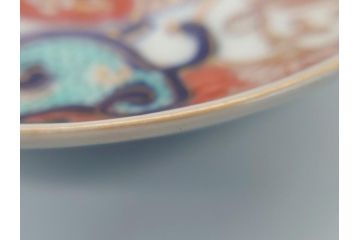 明治期　伊万里焼　色絵　金彩　花文　3.8寸皿　約11.5cm　色彩豊かで食卓に華やぎをもたらす小皿3客セット(三寸八分、赤絵、和食器、和皿)(R-062283)