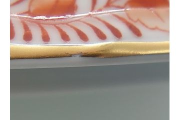 希少　ヘレンド　ハンガリー　HEREND HVNGARY　アポニー　オレンジ　テーブルウェアとしてもインテリアとしても使用できる愛らしいデザインのプレート&シュガーポットセット(HUNGARY、ボンボン入れ、蓋物、小物入れ、皿、バラ、薔薇、西洋陶磁器)(R-062286)