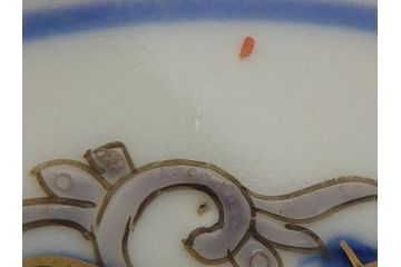 幕末〜明治期　富長貴春(富貴長春)　伊万里　色絵　金彩　5寸皿　約15cm　煌びやかで豪華な絵付けの深皿3客セット(和食器、和皿、変形皿、五寸)(R-062289)