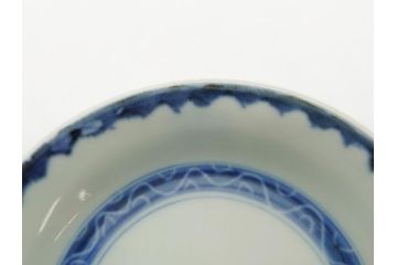 江戸期　古伊万里　染付　鶴文　4.1寸皿　約12.5cm　清楚な絵付けで食卓に馴染みやすい小皿5客セット(四寸一分、和食器、和皿)(R-062291)