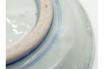 江戸期　古伊万里　染付　鶴文　4.1寸皿　約12.5cm　清楚な絵付けで食卓に馴染みやすい小皿5客セット(四寸一分、和食器、和皿)(R-062291)