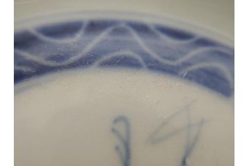 江戸期　古伊万里　染付　鶴文　4.1寸皿　約12.5cm　清楚な絵付けで食卓に馴染みやすい小皿5客セット(四寸一分、和食器、和皿)(R-062291)