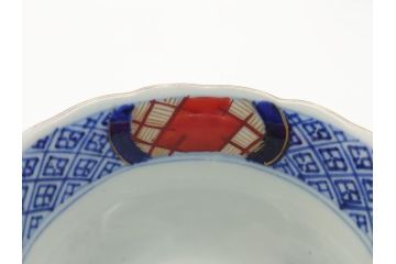 明治期　伊万里焼　色絵　多種多様な絵付けが目を引く湯呑み2客セット(蕎麦猪口、松竹、紅葉、龍、鳳凰、和食器)(R-062294)