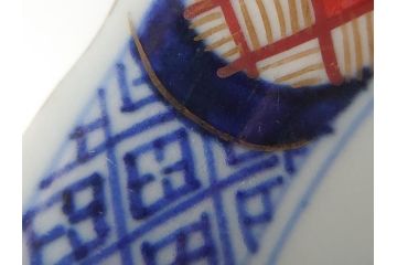 明治期　伊万里焼　色絵　多種多様な絵付けが目を引く湯呑み2客セット(蕎麦猪口、松竹、紅葉、龍、鳳凰、和食器)(R-062294)