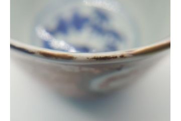 明治期　伊万里焼　色絵　多種多様な絵付けが目を引く湯呑み2客セット(蕎麦猪口、松竹、紅葉、龍、鳳凰、和食器)(R-062294)