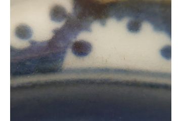 江戸期　古伊万里　染付　人物　5.6寸皿　約17cm　静けさが漂う山水図と縁の大胆なデザインが魅力の皿3客セット(中皿、和食器、和皿、リム皿、五寸六分)(R-062299)