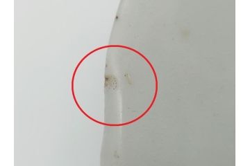 江戸期　古伊万里　染付　人物　5.6寸皿　約17cm　静けさが漂う山水図と縁の大胆なデザインが魅力の皿3客セット(中皿、和食器、和皿、リム皿、五寸六分)(R-062299)