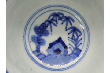 明治期　伊万里焼　色絵　多種多様な絵付けが目を引く湯呑み5客セット(蕎麦猪口、松竹、紅葉、龍、鳳凰、和食器)(R-062301)