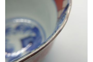 明治期　伊万里焼　色絵　多種多様な絵付けが目を引く湯呑み5客セット(蕎麦猪口、松竹、紅葉、龍、鳳凰、和食器)(R-062301)
