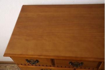 中古　横浜クラシック家具　ダニエル(daniel)　チェストイレブン　ナチュラルテイストのお部屋におすすめ!!優しい木の温もり溢れるチェスト(洋タンス、引き出し、ハイチェスト)(R-062318)