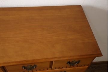 中古　横浜クラシック家具　ダニエル(daniel)　チェストイレブン　ナチュラルテイストのお部屋におすすめ!!優しい木の温もり溢れるチェスト(洋タンス、引き出し、ハイチェスト)(R-062318)