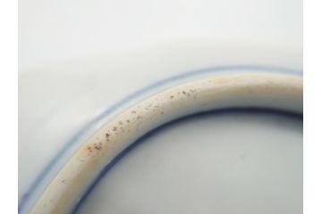 幕末〜明治期　伊万里　色絵　錦手　鶴松　2.5寸皿　約7.5cm　鮮やかな色彩と上品なフォルムが食卓のアクセントとなる変形皿7客セット(深皿、和食器、和皿、二寸五分)(R-062331)