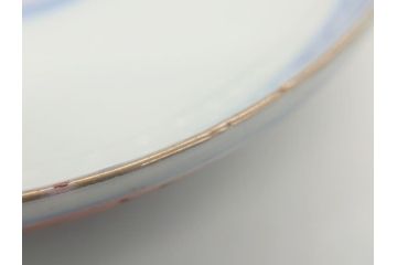 上手物　幕末〜明治期　成化年製　伊万里焼　色絵　金襴手　染付　金彩　花蝶図　鶴　4.4寸　約13cm　色彩豊かな絵付けで食卓が明るくなる蓋付き茶碗3客セット(和食器、和皿、四寸四分)(R-062332)