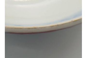 上手物　幕末〜明治期　成化年製　伊万里焼　色絵　金襴手　染付　金彩　花蝶図　鶴　4.4寸　約13cm　色彩豊かな絵付けで食卓が明るくなる蓋付き茶碗3客セット(和食器、和皿、四寸四分)(R-062333)