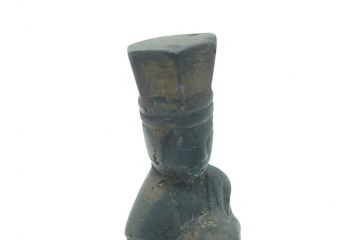 年代物　明治期　金工　明珍宗義銘(田中宗義)　明治工芸　古銅置物(仏像、置き物)(R-062344)