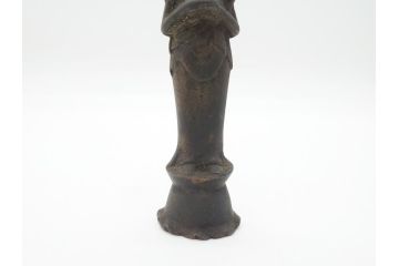 年代物　明治期　金工　明珍宗義銘(田中宗義)　明治工芸　古銅置物(仏像、置き物)(R-062344)