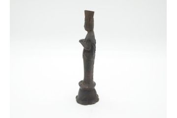 年代物　明治期　金工　明珍宗義銘(田中宗義)　明治工芸　古銅置物(仏像、置き物)(R-062344)