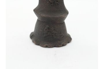 年代物　明治期　金工　明珍宗義銘(田中宗義)　明治工芸　古銅置物(仏像、置き物)(R-062344)